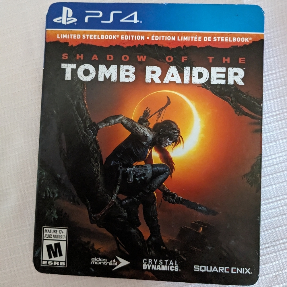 Shadow of The Tomb Raider PS4 video game Limited Steelbook Edition Blu-ray Works